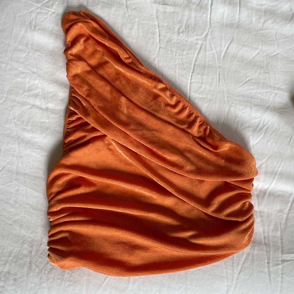 Princess Polly The Goddess Crop Orange Top Size Medium